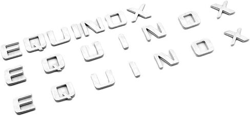 3Pack for Equinox Nameplate Letter Emblems Badges 3D Logo Compatible with Equinox (Chrome) in Saudi Arabia