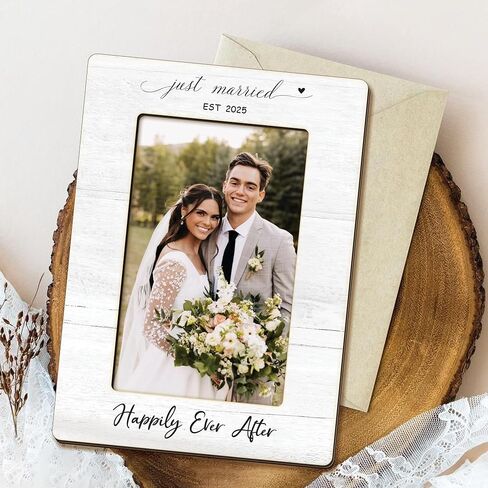 Engagement Couples Newlyweds Picture Frame 4x6, Engagement Gifts for Couples, Just Engaged Gift, Wedding Gifts for Newlyweds Bride Groom, Engaged Couple Picture Photo Frames for Desk Decor (Style 2) in Saudi Arabia