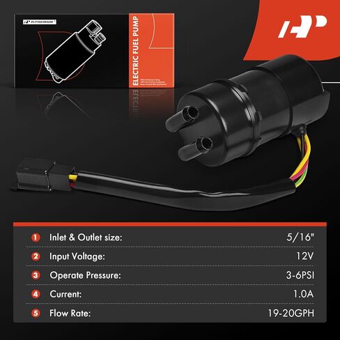 A-Premium Electric Fuel Pump Compatible with Suzuki Boulevard 2007-2009, Intruder 700 1986-1987, Intruder 750 1988-1991, Intruder 800 1993-2003 in Saudi Arabia