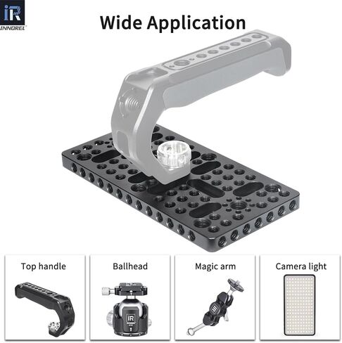 INNOREL CP10 Multi-Functional Cheese Plate with 1/4" & 3/8" Threads, Switching Mounting Plate with Built-in ARRI Locating Holes for Camera and Tripod in Kuwait