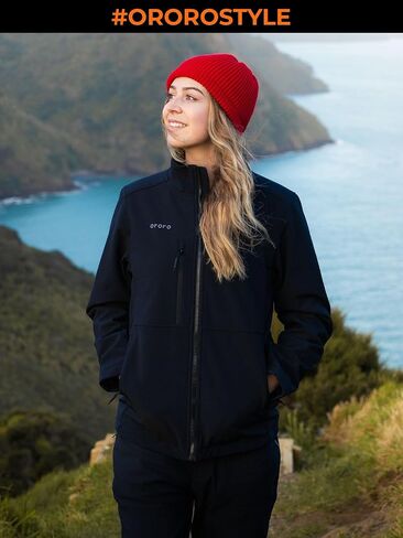 ORORO Women's 5 Heat Zones Softshell Heated Jacket, Fleece Lined Heated Jacket with USB-C Rechargeable Battery in Saudi Arabia