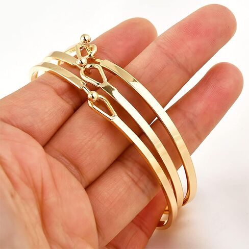 18K Gold Plated Bracelet for Women, Dainty Cuff Bracelets Hook Bangle Bracelet Handmade Jewelry for Womens Birthday Gifts for Her in Kuwait