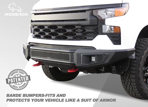 المصد الأمامي متوافق مع 2016-2018 تشيفي سيلفرادو 1500 بيك اب شاحنة الطرق الوعرة مع 2 LED ضوء الضباب سبلاش يمكن إضافة 30 بوصة ضوء LED ناعم أسود محكم in Kuwait