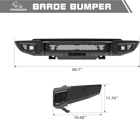المصد الأمامي متوافق مع 2016-2018 تشيفي سيلفرادو 1500 بيك اب شاحنة الطرق الوعرة مع 2 LED ضوء الضباب سبلاش يمكن إضافة 30 بوصة ضوء LED ناعم أسود محكم in Kuwait