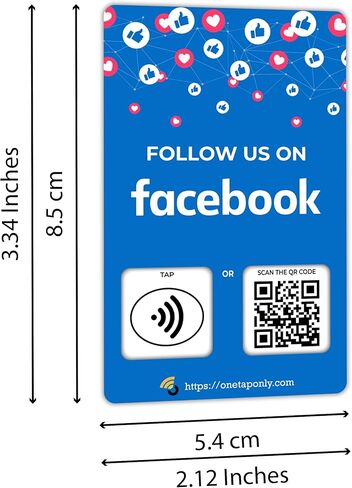 بطاقة النقر للمراجعة الاجتماعية | مراجعة رمز الاستجابة السريعة | بطاقة مراجعة تماسية | بطاقة NFC Tap | استخدام غير محدود لبطاقات NFC... (عبوة من 3 بطاقات اجتماعية) in Kuwait