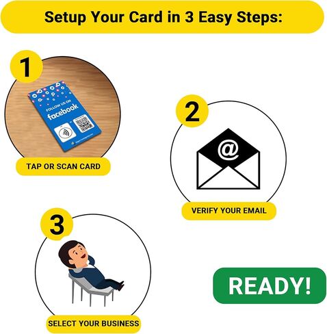 بطاقة النقر للمراجعة الاجتماعية | مراجعة رمز الاستجابة السريعة | بطاقة مراجعة تماسية | بطاقة NFC Tap | استخدام غير محدود لبطاقات NFC... (عبوة من 3 بطاقات اجتماعية) in Kuwait