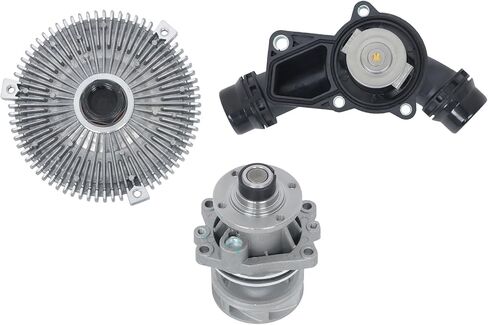 labwork Water Pump Fan Clutch Thermostat Kit Replacement for BMW E46 3 Series 325i 328i 330i 530i X5 in Saudi Arabia