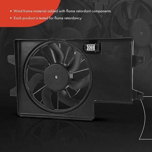 A-Premium Engine Radiator Cooling Fan Assembly Compatible with Select Ford Models - Focus 2008-2011, 2.0L - with Air Conditioning in Saudi Arabia