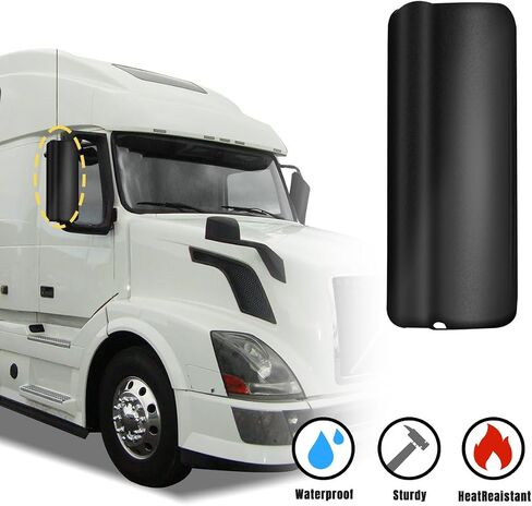 Black Door Mirror Cover Drive Left Side Compatible with Volvo VNL 1997-2014,Proector Mirror Covers in Saudi Arabia