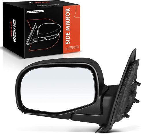A-Premium Passenger Side Manual Door Mirror - Compatible with Ford Ranger 1998-2005 & Mazda B2300, B2500, B3000, B4000 - Non-Heated Manual Folding Textured Black Outside Rear View Mirror in Saudi Arabia