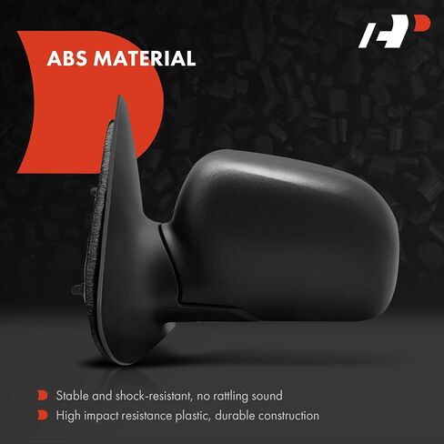A-Premium Passenger Side Manual Door Mirror - Compatible with Ford Ranger 1998-2005 & Mazda B2300, B2500, B3000, B4000 - Non-Heated Manual Folding Textured Black Outside Rear View Mirror in Saudi Arabia