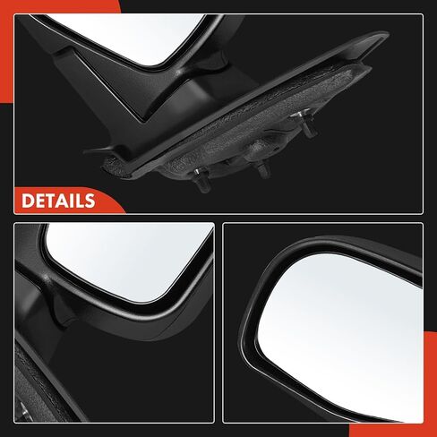 A-Premium Passenger Side Manual Door Mirror - Compatible with Ford Ranger 1998-2005 & Mazda B2300, B2500, B3000, B4000 - Non-Heated Manual Folding Textured Black Outside Rear View Mirror in Saudi Arabia