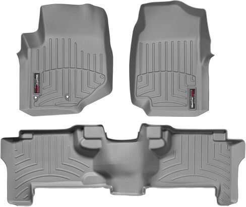 WeatherTech Custom Fit FloorLiners for Rainier, Trailblazer, Envoy, Envoy Denali, Ascender, 9-7X - 1st & 2nd Row (44007-1-2), Black in Saudi Arabia
