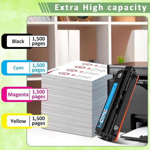 لخرطوشة حبر Xerox C235 C230 (مع رقاقة)، ​​بديلة 006R04383 006R04384 006R04385 006R04386 متوافقة مع خرطوشة حبر ملونة متعددة الوظائف C235DN/C230DNI عالية الإنتاجية (4 عبوات) in Saudi Arabia