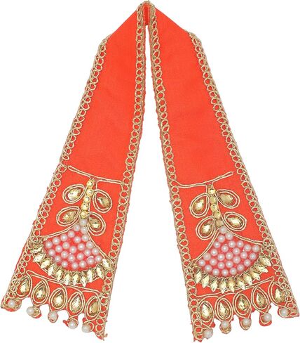 Decorative Laxmi Durga Devi MATA Dress poshak vastra Cloth lehanga Chunari for God Idol Statue for Home Temple Pooja Item Indian Traditional Festival Navratri Special Dress(Size:-7")(Red) in Saudi Arabia