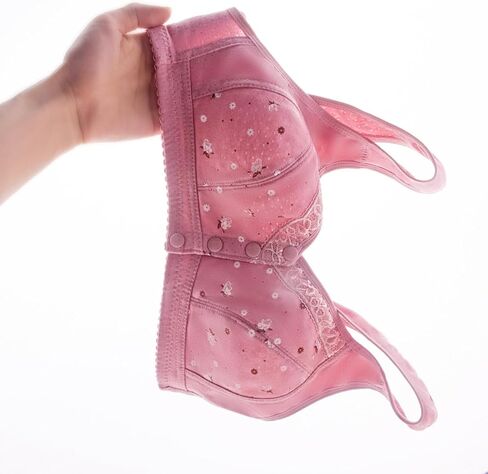 Daisy Lace Bra for Women Front Button Bras Front Closure Everyday Bra Cozy Wireless Full Coverage Bras in Saudi Arabia