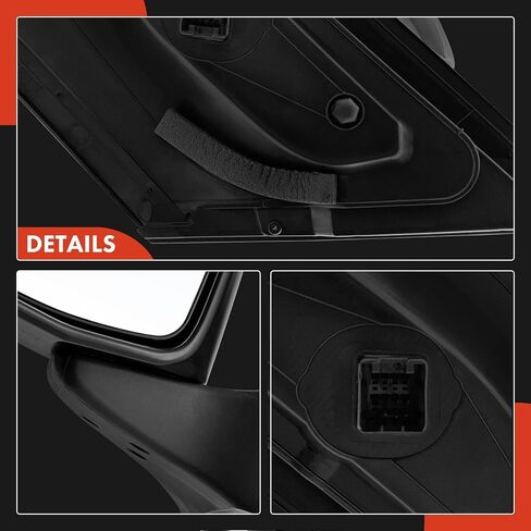 A-Premium Pair (2) Driver and Passenger Side Power Door Mirror - Compatible with Honda Odyssey 2005-2010 - Non-Heated Manual Folding Black Texture Outside Rear View Mirror - Replace# 76250SHJA13 in Saudi Arabia