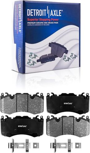 Detroit Axle - Front Brake Pads for 2010-2021 Land Rover Range Rover Sport, Ceramic Brake Pads w/Hardware 2011 2012 2013 2014 2015 2016 2017 2018 2019 2020 Replacement in Saudi Arabia