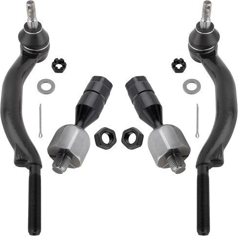 EV800711 ES800641 ES800642 Front Inner & Outer Tie Rod End Links for Cadillac CTS 2008 2009 2010 2011 2012 2013 AWD, Pack of 4 in Saudi Arabia