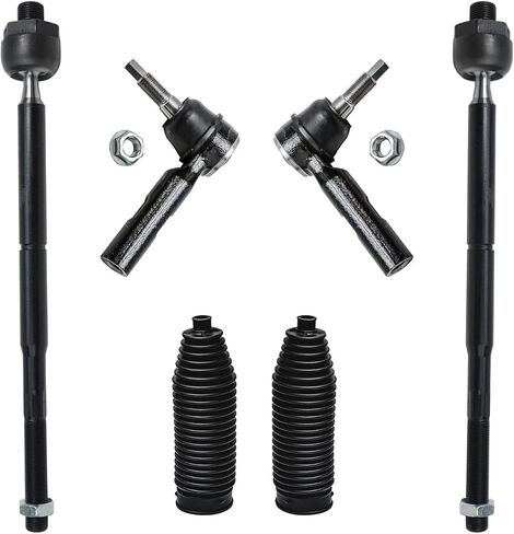Detroit Axle - RWD Front 6pc Tie Rods Kit for Chrysler 300 Dodge Challenger Charger Magnum 4 Outer & Inner Tie Rods 2 Boots Replacement in Saudi Arabia