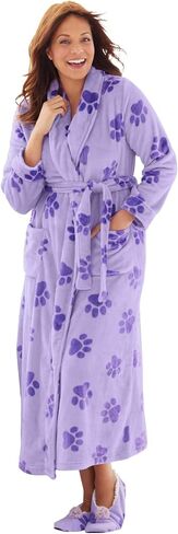 Dreams & Co. Plus Size Plush Wrap Robe in Saudi Arabia