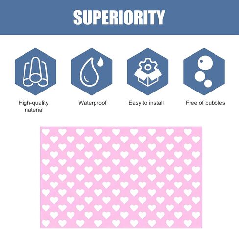 2 PCS Car Heart-Shaped Car Taillight Stickers, Creative Waterproof Rear Tail Light Tint Film, Self-Adhesive DIY Stickers, Funny Taillight Cover Trim, Universal for Most Cars (Pink) in Kuwait
