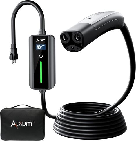 Alxum Level 2 Tesla Charger - 16A 240V Tesla Home Charger NEMA 6-20P with 16.4ft Electric car Charger for All Tesla Models Y/3/S/X Cybertruck Support One-Click Opening Function in Kuwait