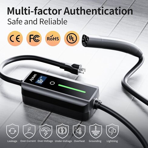 Alxum Level 2 Tesla Charger - 16A 240V Tesla Home Charger NEMA 6-20P with 16.4ft Electric car Charger for All Tesla Models Y/3/S/X Cybertruck Support One-Click Opening Function in Kuwait