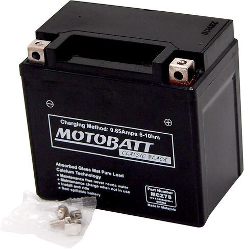 MCZ7S Motobatt Classic Black AGM FA Battery Replaces- YTZ7S, YTX5L-BS, YTZ6S in Saudi Arabia