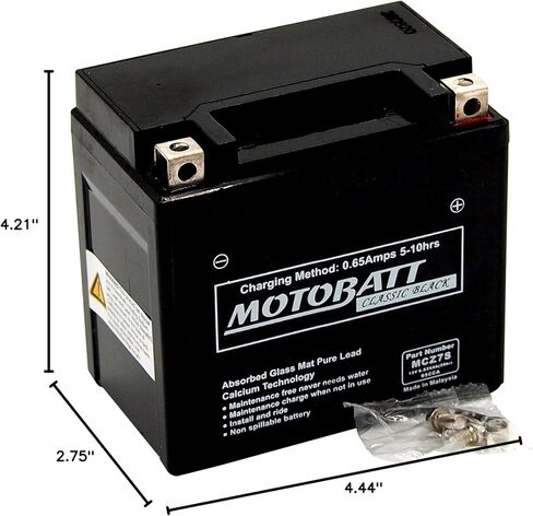 MCZ7S Motobatt Classic Black AGM FA Battery Replaces- YTZ7S, YTX5L-BS, YTZ6S in Saudi Arabia