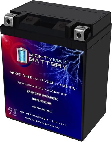 Mighty Max Battery YB14L-A2 12V 12Ah Battery for Suzuki 1000 GS1000 1978-1982 in Saudi Arabia