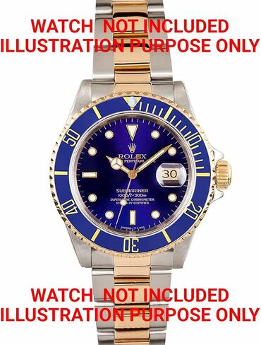 Ewatchparts Ceramic Bezel Insert Compatible With Rolex Submariner Engraved # 16610 16613 Blue Silver in Saudi Arabia