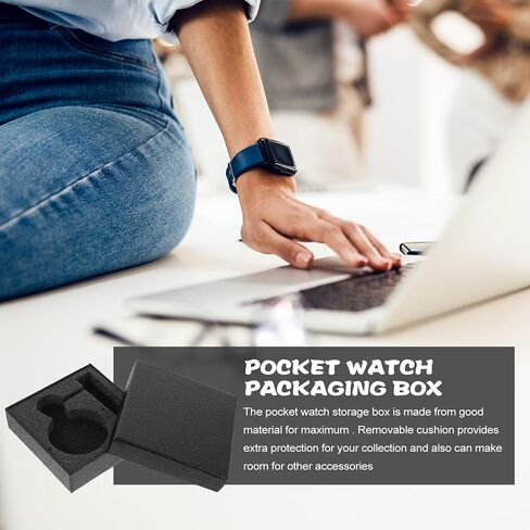 Cabilock 4pcs Watch Case for Men and Women,Pocket Watch Boxes Jewelry Organizer Boxes Paperboard Ring and Watch Storage Display (size-L) in Saudi Arabia