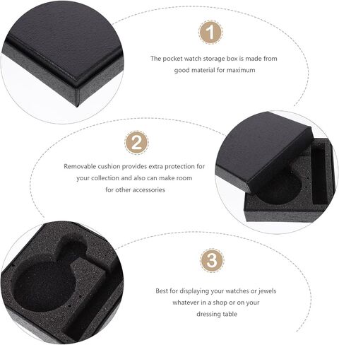 Cabilock 4pcs Watch Case for Men and Women,Pocket Watch Boxes Jewelry Organizer Boxes Paperboard Ring and Watch Storage Display (size-L) in Saudi Arabia