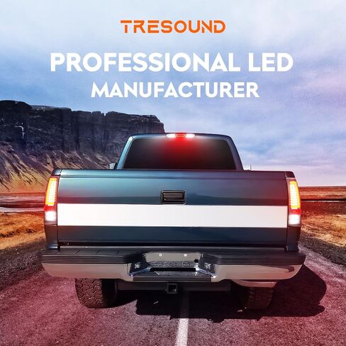 مصابيح خلفية LED + مصباح شحن الفرامل الثالث لسيارة Ford F250 F350 F450 F550 Super Duty 2008-2016 (نموذج سرير Fleetside)، مجموعة الضوء الخلفي للتركيب العالي، عدسة شفافة لغطاء الكروم in Saudi Arabia