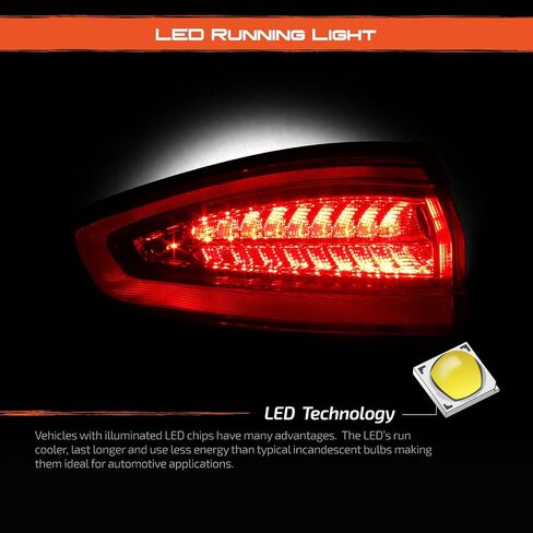 AKKON - Fits 2013 2014 2015 2016 Ford Fusion S | SE Sedan Models LED Red Tail Lamp Brake Light Outer Driver Left Side in Saudi Arabia