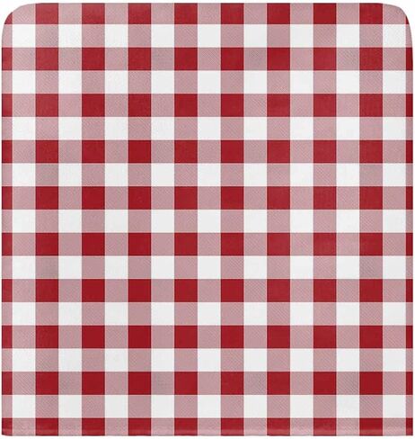 4pcs Chair Back Covers, Red White Buffalo Plaid Dining Back Chair Slipcovers, Removable Washable Decoration Chair Covers for Kitchen Hotel Restaurant Party in Saudi Arabia