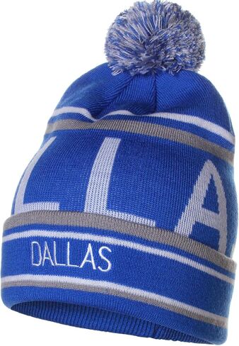American Cities Unisex USA Cities Fashion Large Letters Pom Pom Knit Hat Beanie in Saudi Arabia