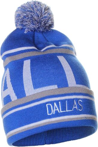 American Cities Unisex USA Cities Fashion Large Letters Pom Pom Knit Hat Beanie in Saudi Arabia