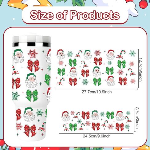 UV DTF Cup Wrap - 3 Set Bible UV DTF Cup Wrap for 40 oz Tumbler, Inspirational Cross Faith Uvdtf Decals, Flower Butterfly Waterproof Rub on Transfer Stickers for Glass in Kuwait