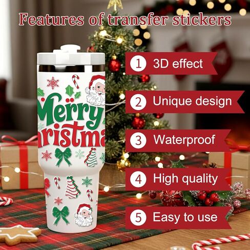 UV DTF Cup Wrap - 3 Set Bible UV DTF Cup Wrap for 40 oz Tumbler, Inspirational Cross Faith Uvdtf Decals, Flower Butterfly Waterproof Rub on Transfer Stickers for Glass in Kuwait