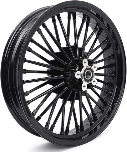 حافة عجلة خلفية سوداء TOFR 16x3.0 36 فات كينج المتحدث لايحتاج لـ Harley Heritage Softail 2000-2022 Deluxe 2004-2019 FXST Standard 00-05 FatBoy 2000-2006 Dyna FXDB Street Bob FXDL Low Rider 2000-2005 in Kuwait