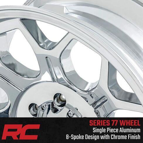 Rough Country 77 Series Chrome 20x9 | 6x135 | +18mm-77201817C Wheel (20 x 9. inches /6 x 135 mm, 18 mm Offset) in Saudi Arabia