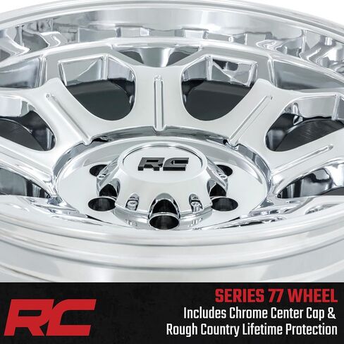 Rough Country 77 Series Chrome 20x9 | 6x135 | +18mm-77201817C Wheel (20 x 9. inches /6 x 135 mm, 18 mm Offset) in Saudi Arabia