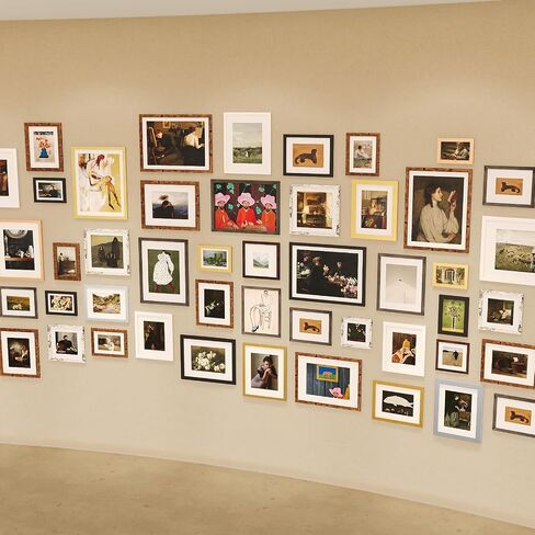KINLINK 8x10 Picture Frame Set of 9, Wooden 10x8 Photo Frames with Plexiglass for 5x7 Pictures with Mat or 8x10 Without Mat, Art Collage for Wall Gallery and Tabletop Display, 8 x 10 Frame Black in Kuwait