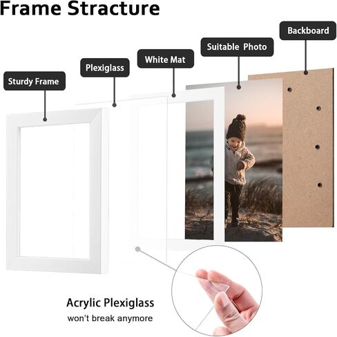 مجموعة إطارات صور KINLINK مقاس 8 × 10 مكونة من 9، إطارات صور خشبية مقاس 10 × 8 مع زجاج شبكي للصور مقاس 5 × 7 مع حصيرة أو 8 × 10 بدون حصيرة، مجموعة فنية لمعرض الحائط وعرض الطاولة، إطار أسود مقاس 8 × 10 in Kuwait