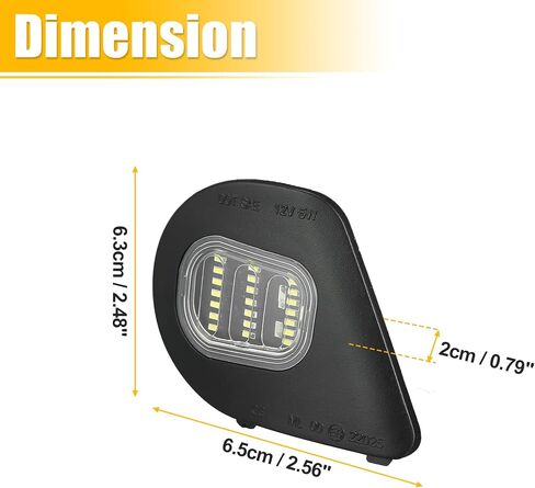 X AUTOHAUX Turn Signal Light for Dodge for Ram 1500 2500 3500 4500 5500 68087238AA 68302824AA Car Rear View Mirror Light LED Side Marker Puddle Light Lamps Assembly White Light 2pcs in Saudi Arabia