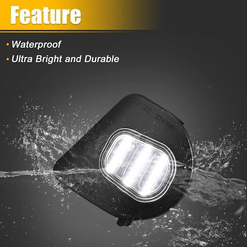 X AUTOHAUX Turn Signal Light for Dodge for Ram 1500 2500 3500 4500 5500 68087238AA 68302824AA Car Rear View Mirror Light LED Side Marker Puddle Light Lamps Assembly White Light 2pcs in Saudi Arabia