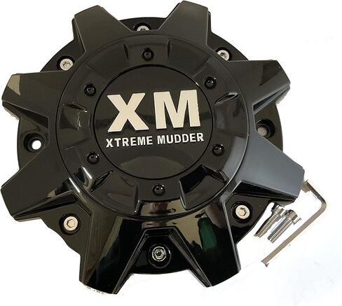 395L212 XM Xtreme Mudder Gloss Black Wheel Center Cap C-5240-1-SC (1) in Saudi Arabia