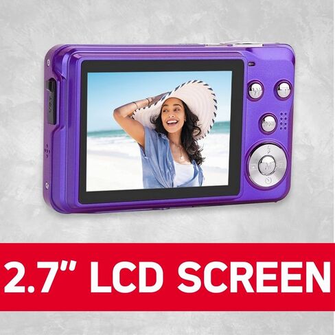 Agfa Photo Realishot DC8300 - كاميرا رقمية مضغوطة ، 18 ميجابكسل ، فيديو HD الكامل ، شاشة 2.7 '' LCD ، Zoom البصري 8x ، بطارية ليثيوم - أرجواني in Kuwait
